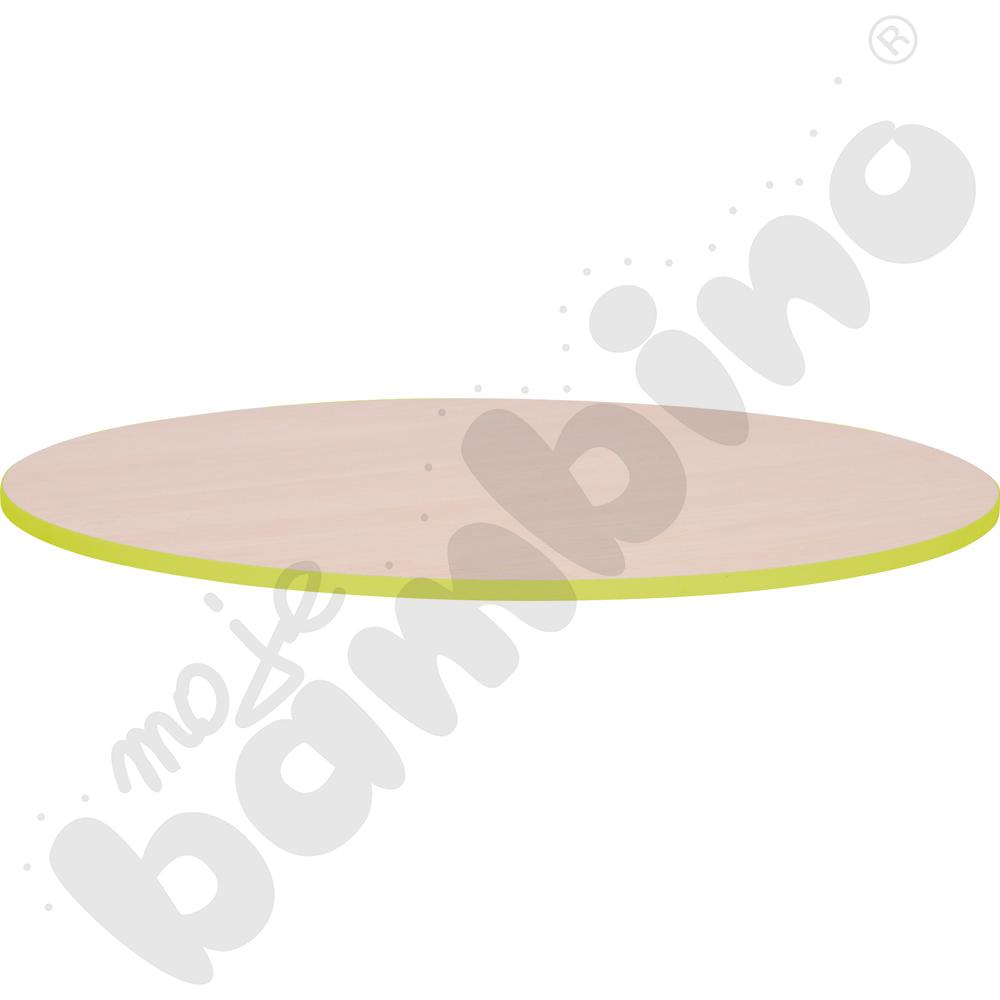 Blat Quadro klon jasny okrągły, limonkowe obrzeże