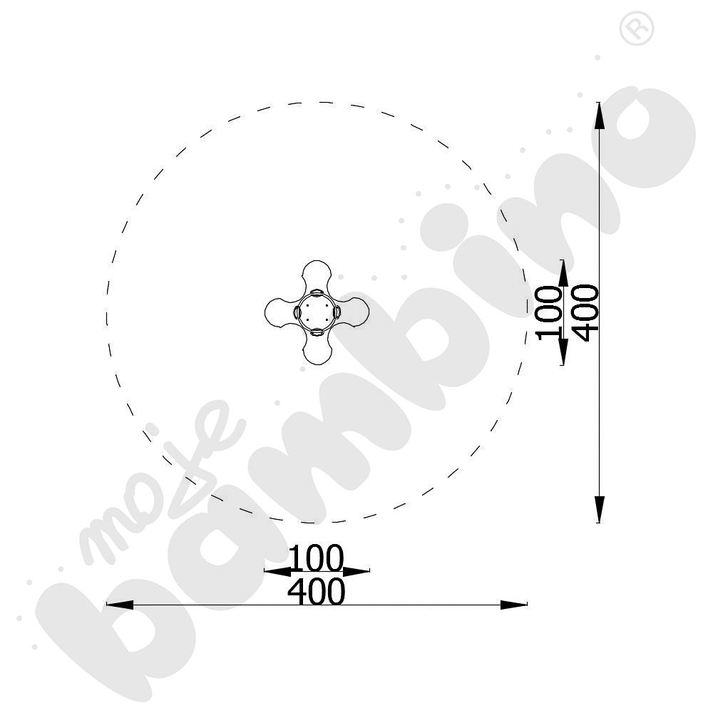 Koniczyna Urbi B na podstawie metalowej