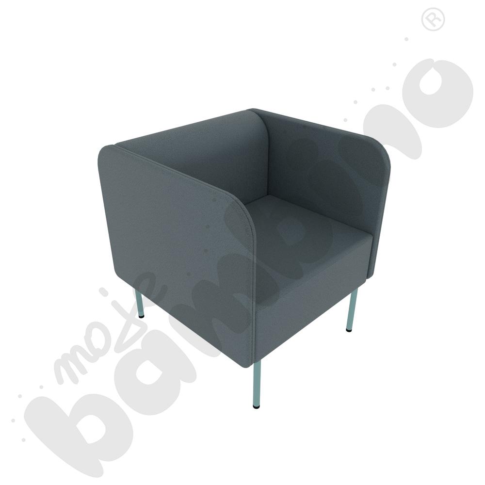Fotel Versa z plastikowymi stopkami, stelaż turkusowy, tkanina BD13 Fotel Versa z plastikowymi stopkami, stelaż turkusowy, tkanina BD13