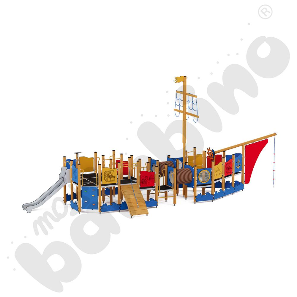 Statek Kolumba, drewniane słupy