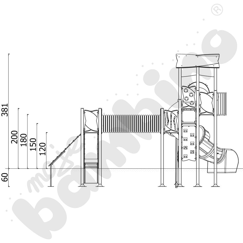 Zestaw Urbi 13, słupy metalowe A