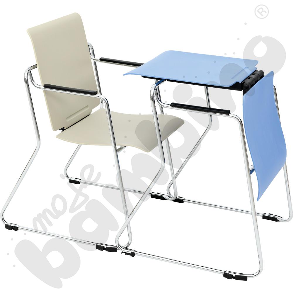 Krzesło-stolik Rotto 2w1 - błękitny