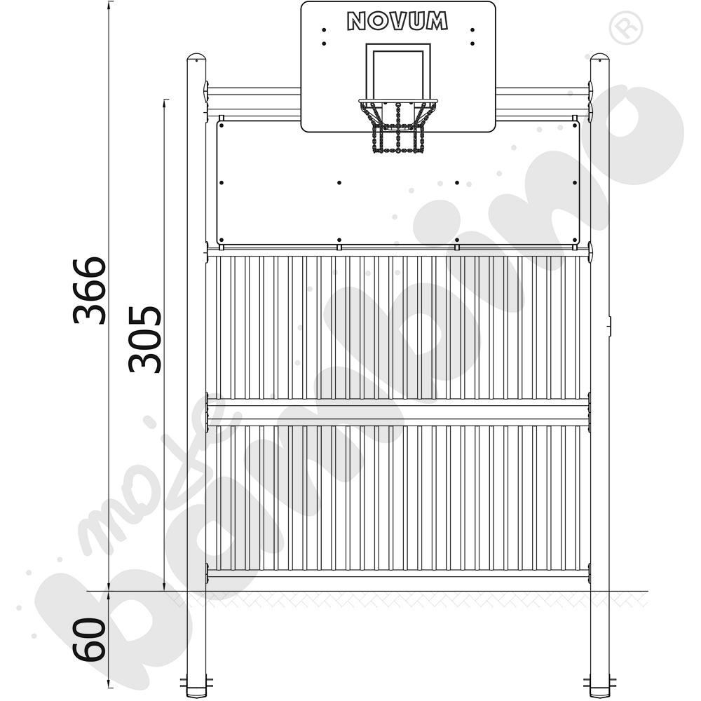 Bramka duża z koszem do koszykówki