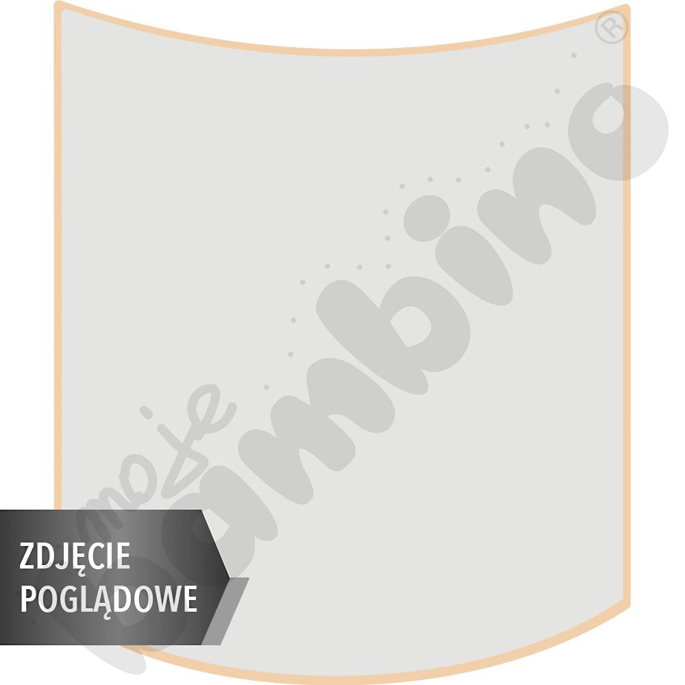 Stół Mila kwadrat falisty 70x72, blat buk, narożniki proste, rozm. 2 z dwoma kółkami