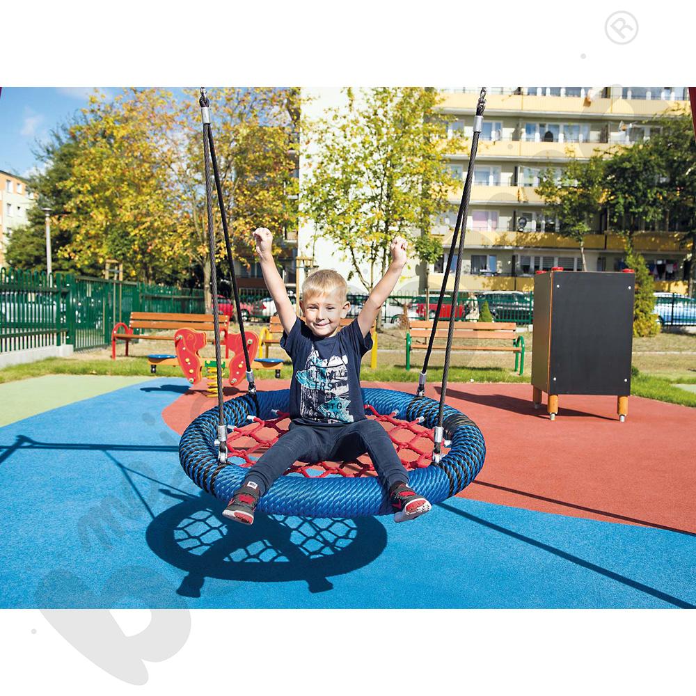 Zawiesie z siedziskiem typu Bocianie gniazdo 100 cm - niebieskie Zawiesie z siedziskiem typu Bocianie gniazdo 100 cm - niebieskie