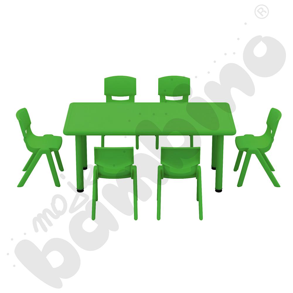 Stół Dumi prostokątny - zielony
