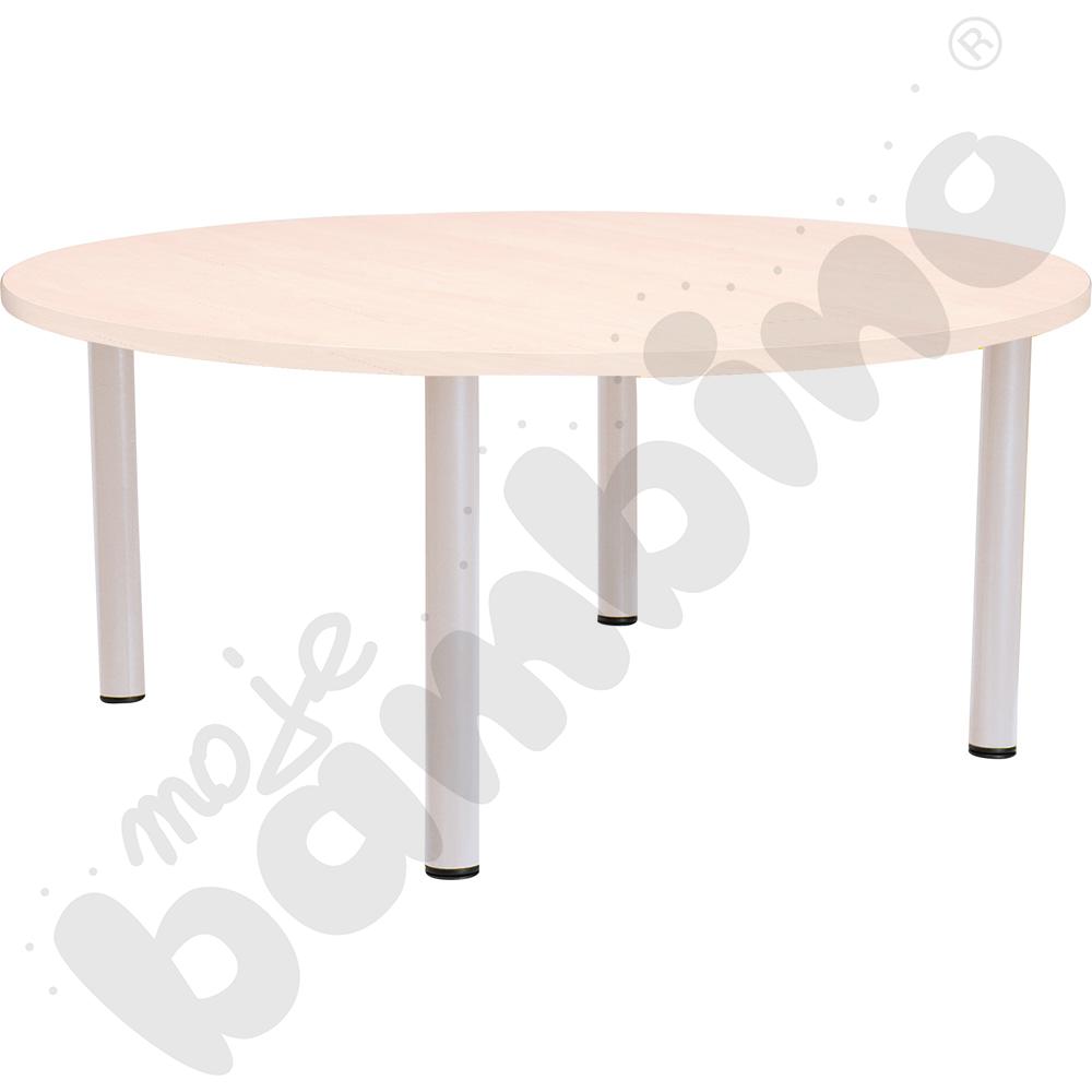 Stół Bambino okrągły wys. 40 cm z klonowym obrzeżem 