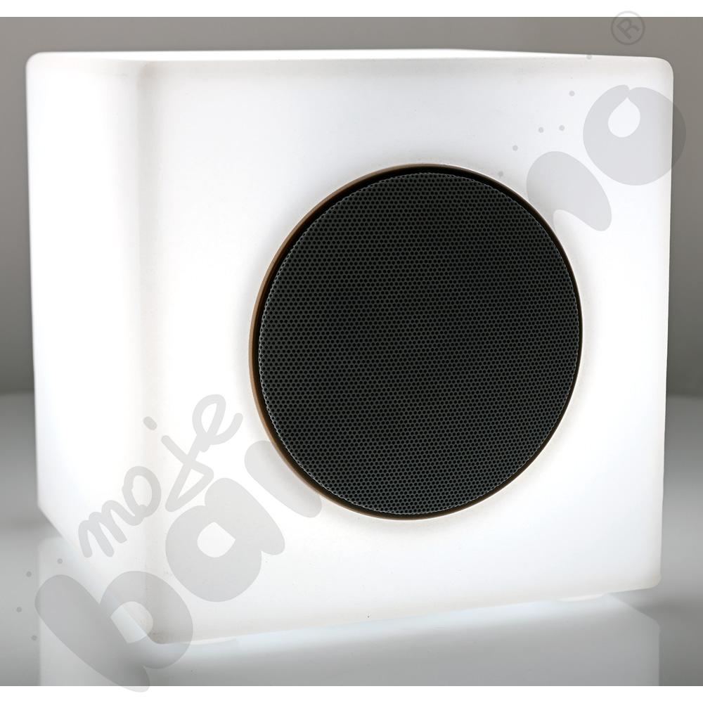 Lampa LED - sześcian z głośnikiem
