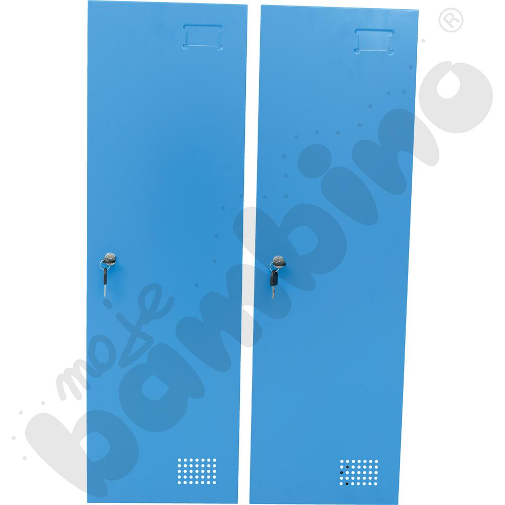 Drzwi do szafy skrytkowej 4 i 6-schowkowej - niebieskie 2 szt.