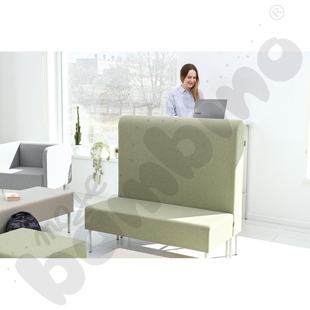 Moduł Versa 120x20x120 cm z plastikowymi stopkami, stelaż jasnoszary, tkanina RO27