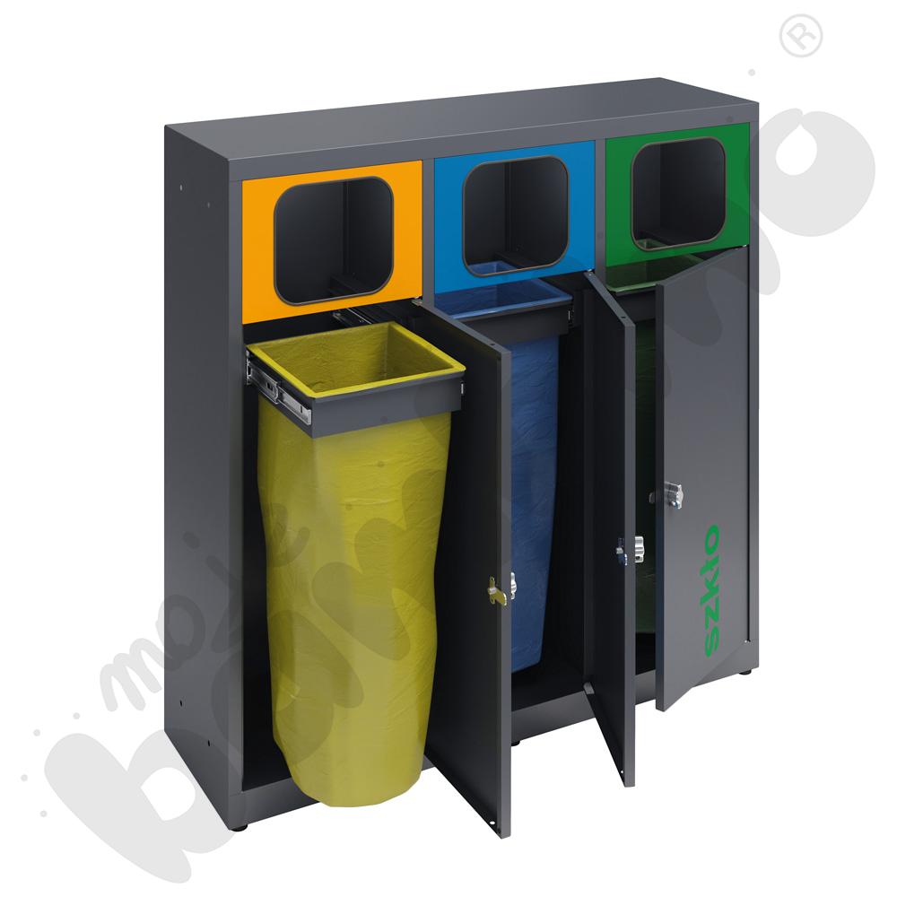 Pojemnik do segregacji odpadów - trzykomorowy