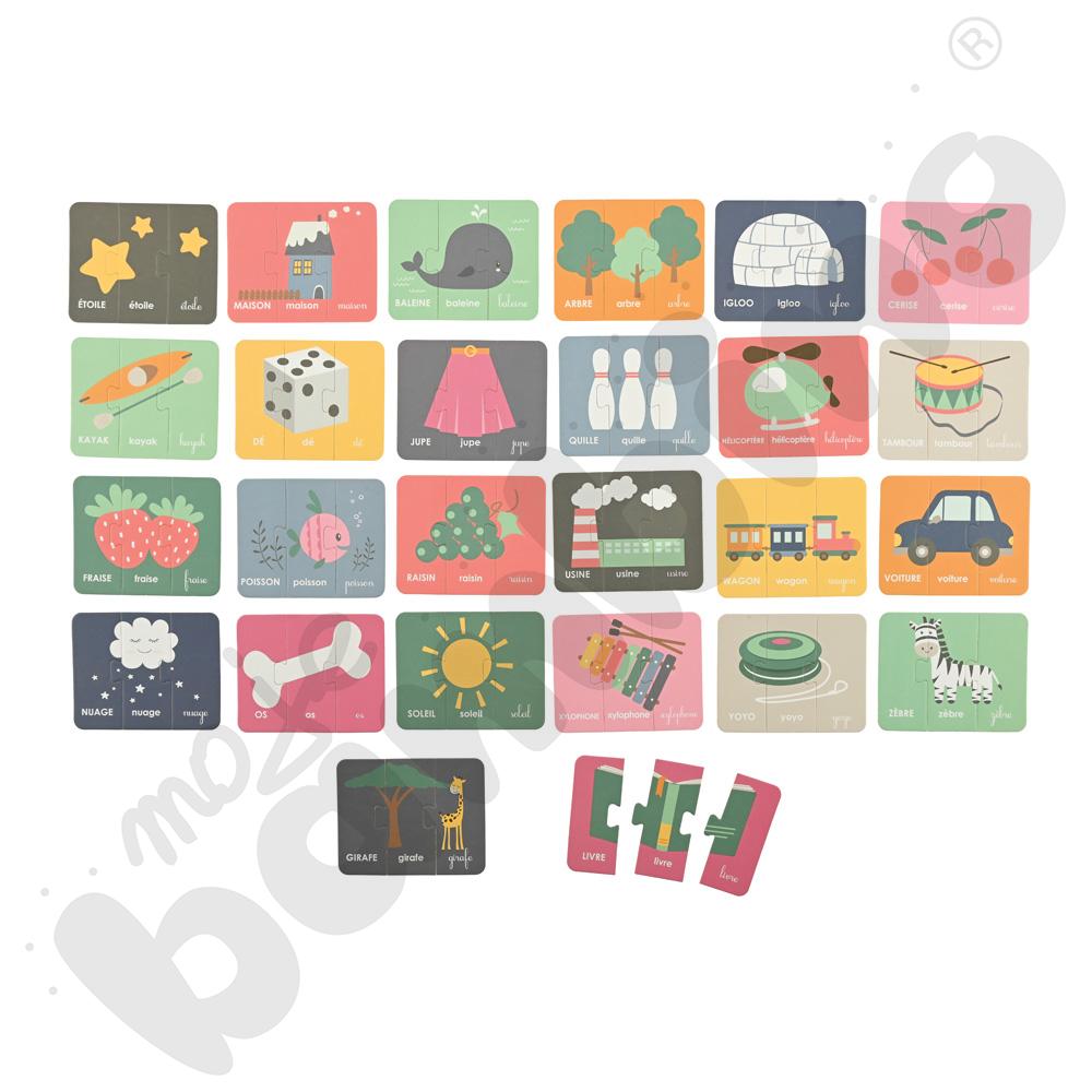 LOGI miniBot - puzzle alfabet - w języku francuskim