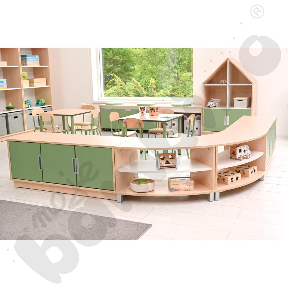 Quadro - szafka 1/8 koła S na nóżkach, klon jasny