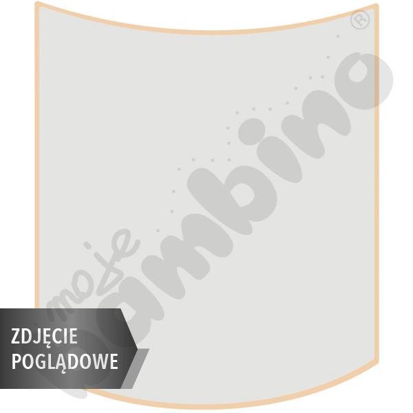Stół Mila falisty mały 70x72, HPL - żółty, zaokrąglony, rozm. 1