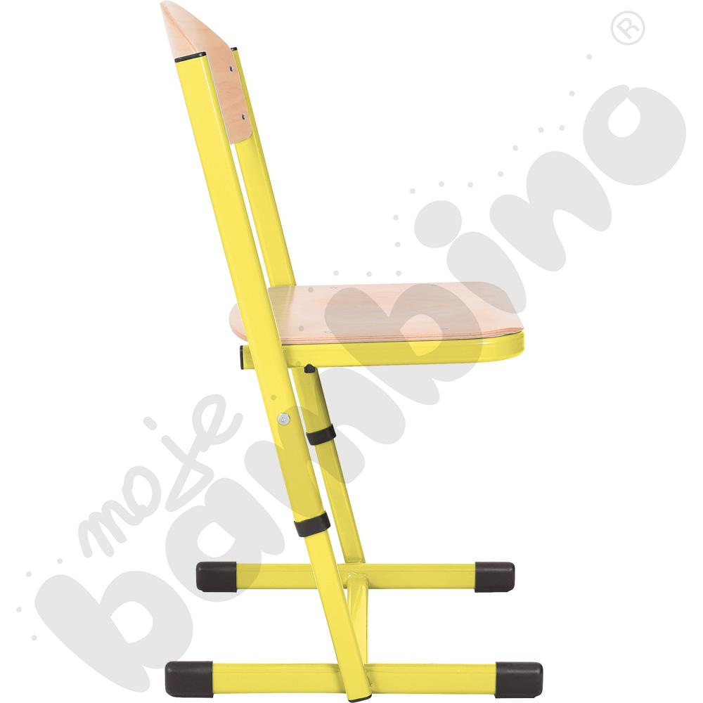 Krzesło T wzmocnione regulowane, rozm. 5-6 - żółte