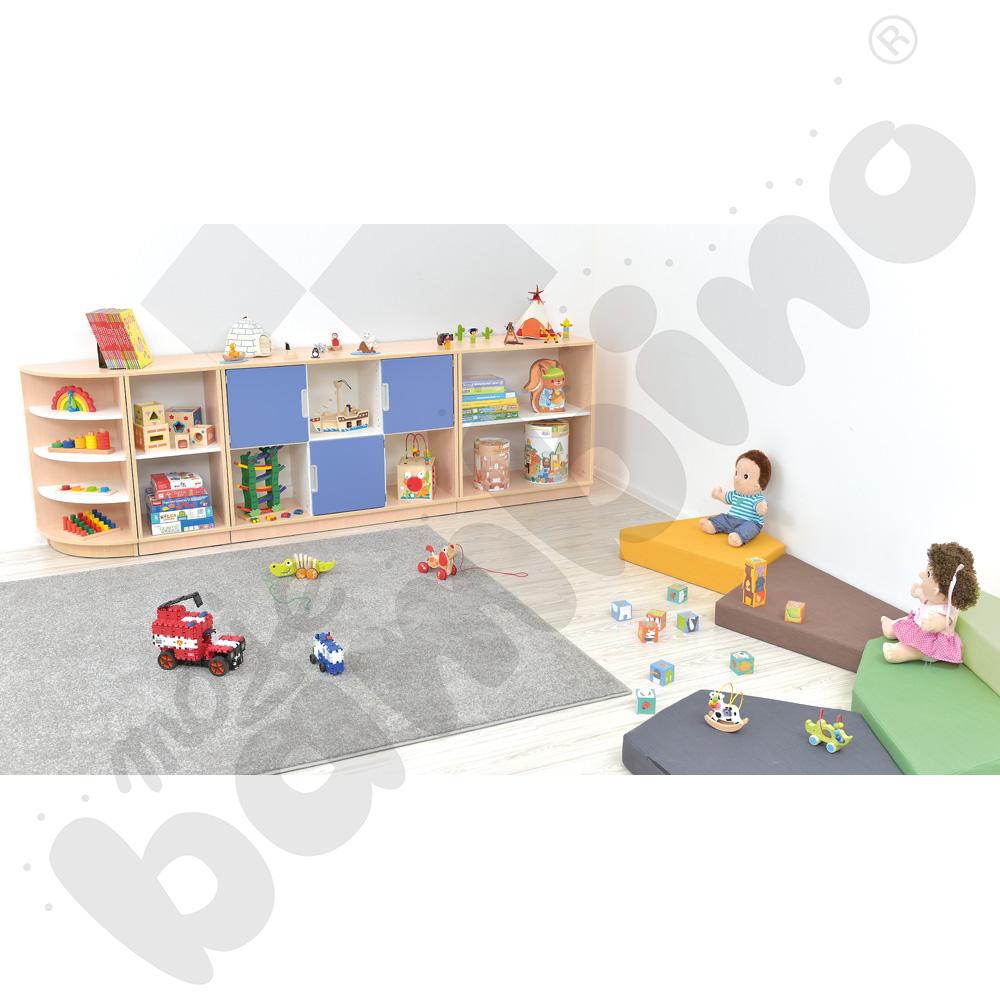 Quadro – szafka słupek M z 1 półką, klon jasny