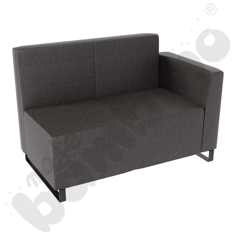 Sofa Universum 2-os. wys. 82 cm, bok niski prawy, tkanina RO34
