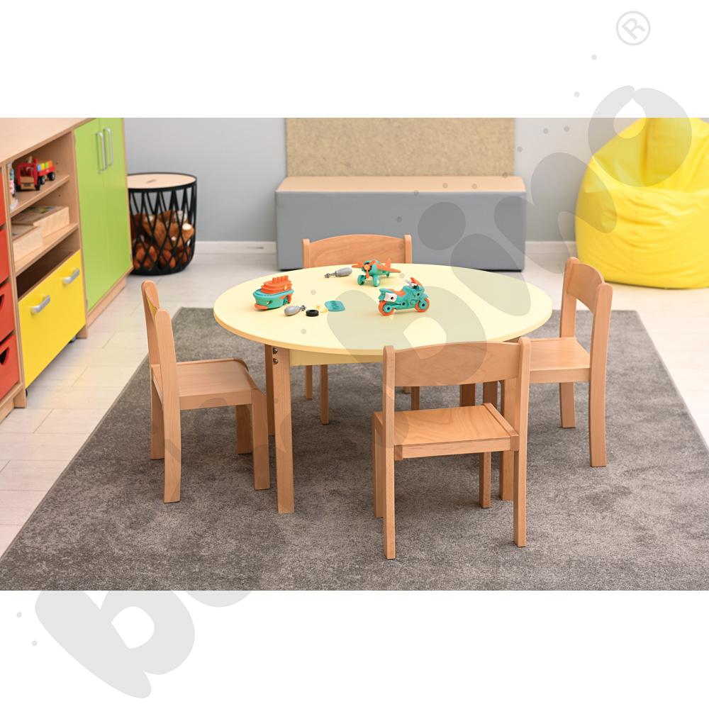 Blat Pascal okrągły śr. 100 żółty Blat Pascal okrągły śr. 100 żółty