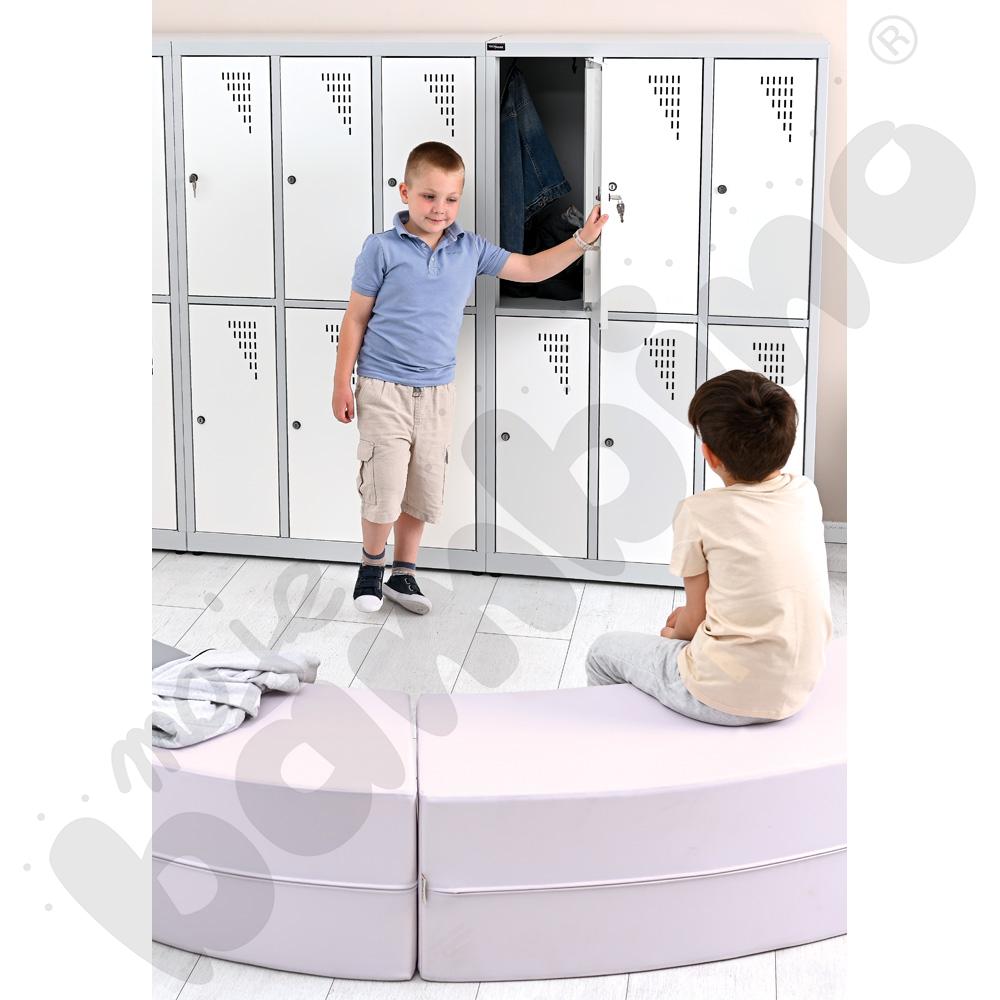 Szafa ubraniowa z 6 schowkami, 150 cm - drzwi białe