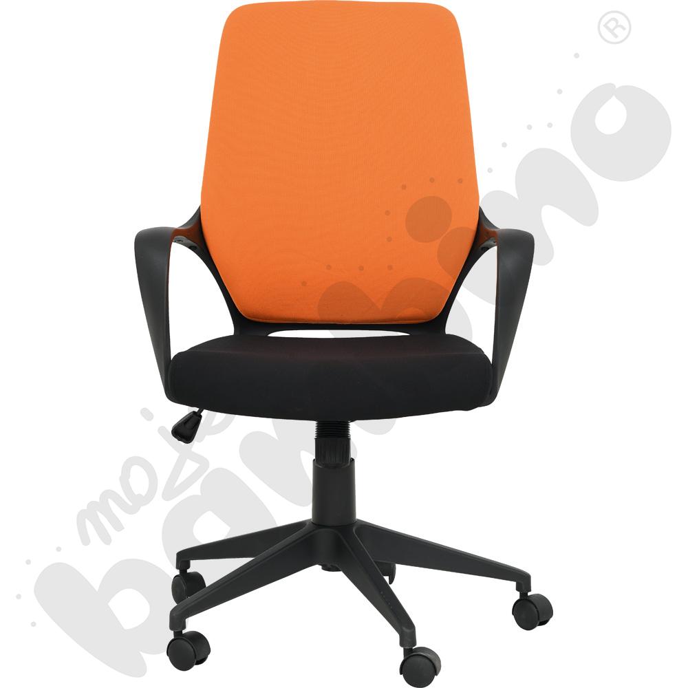 Krzesło obrotowe pomarańczowo-czarne