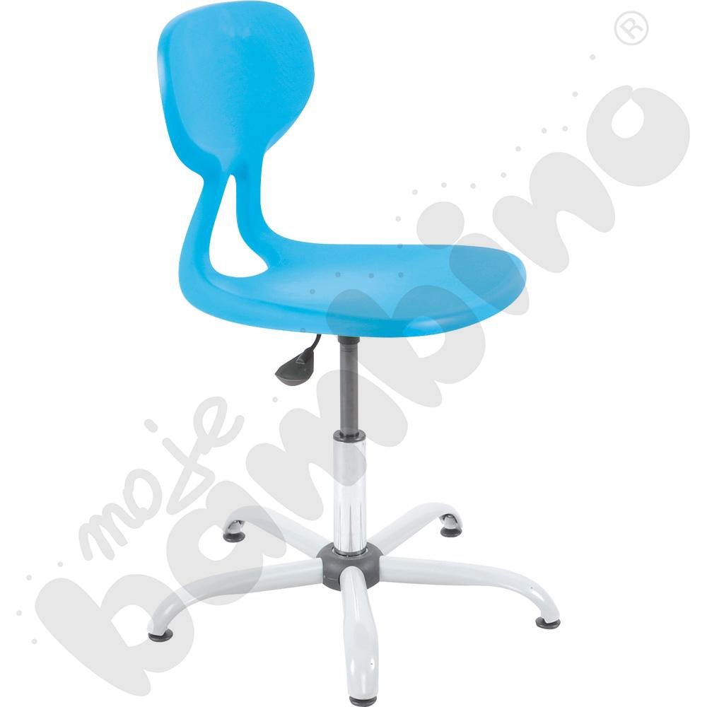 Krzesło Colores obrotowe z reg.  wys. niebieskie