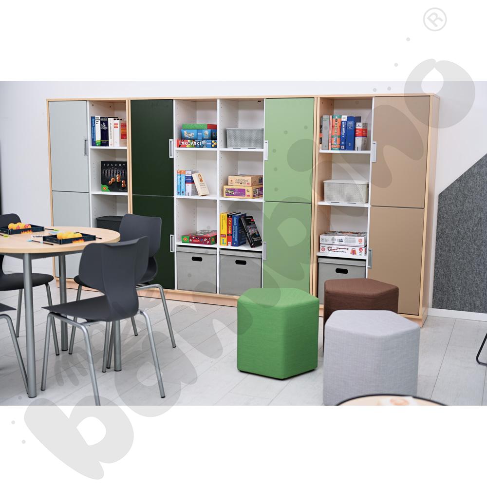 Quadro - regał XL z przegrodą i 3 półkami, klon jasny