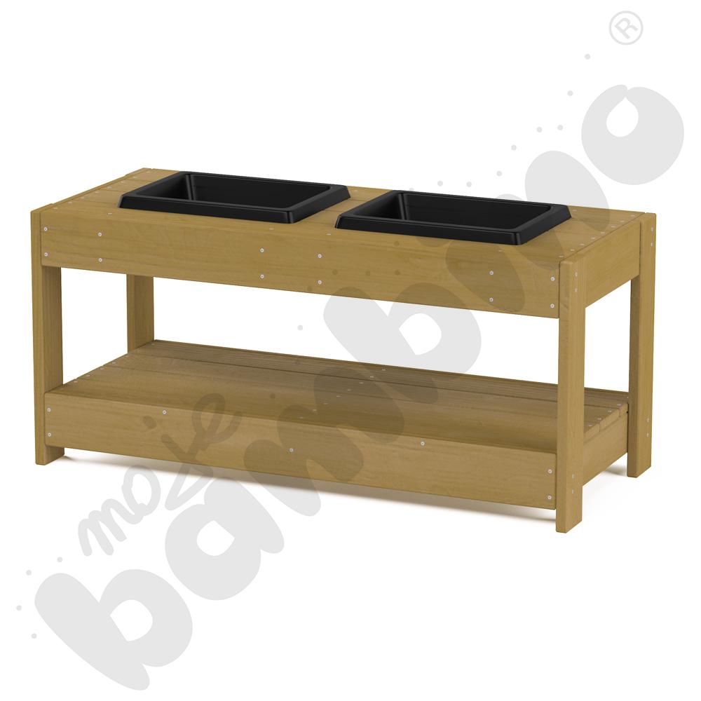 Stolik Terra z 2 pojemnikami, duży