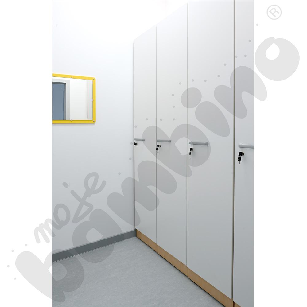 Szafa ubraniowa Grande wysoka 2 os., gł. 39,8 - skrzynia klon jasny i białe drzwi Szafa ubraniowa Grande wysoka 2 os., gł. 39,8 - skrzynia klon jasny i białe drzwi