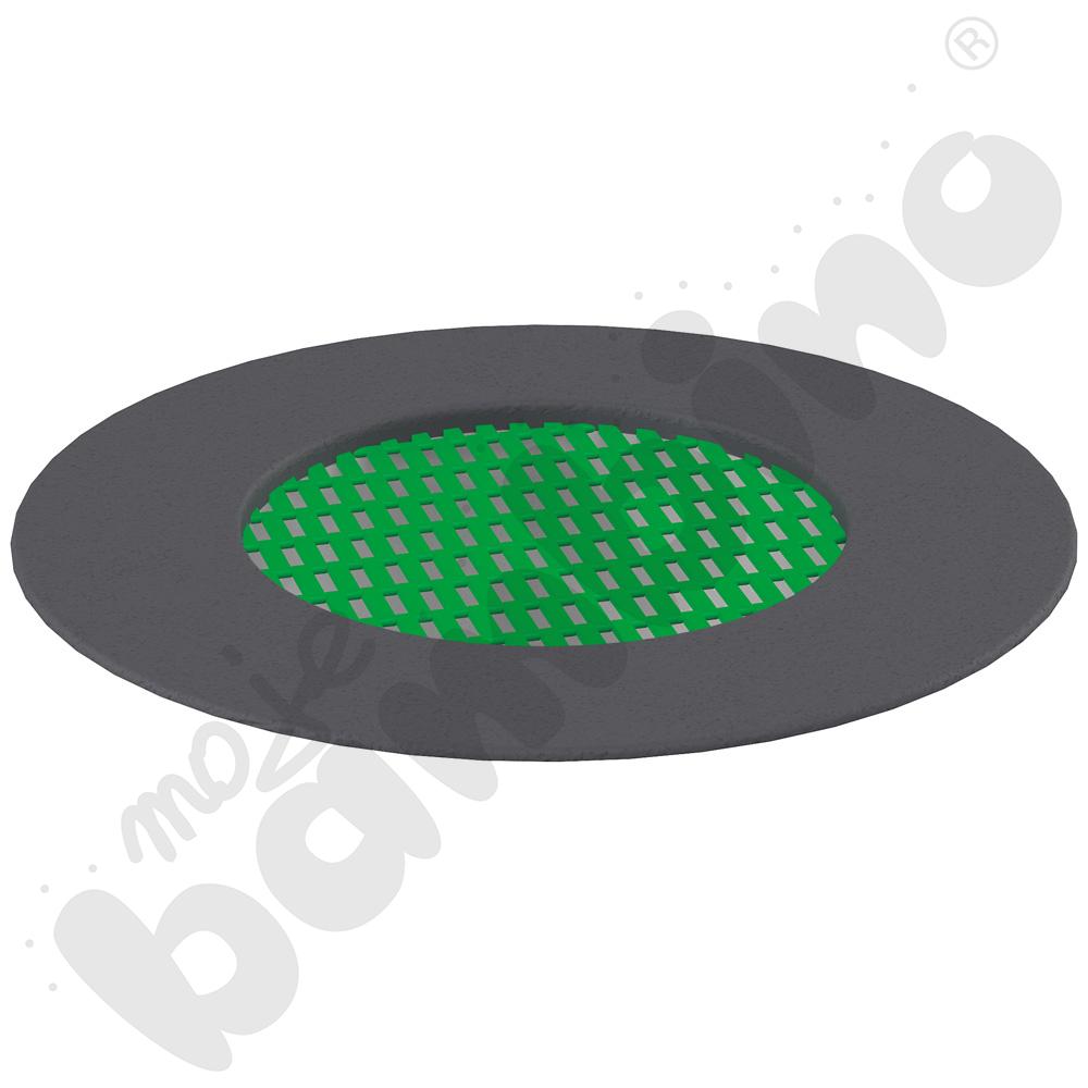 Trampolina Mały krater, mata zielona, obrzeże czarne