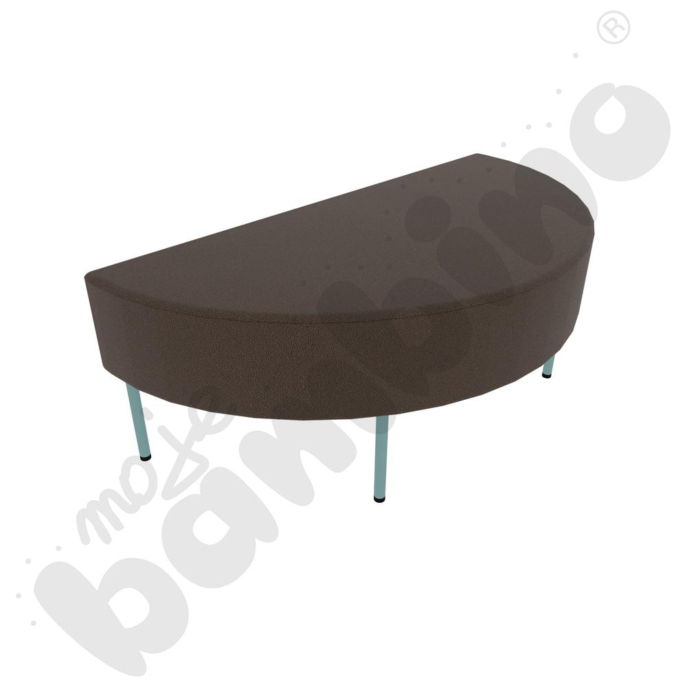 Pufa Versa zaokrąglona 120x60 cm z plastikowymi stopkami, stelaż turkusowy, tkanina BD07 Pufa Versa zaokrąglona 120x60 cm z plastikowymi stopkami, stelaż turkusowy, tkanina BD07