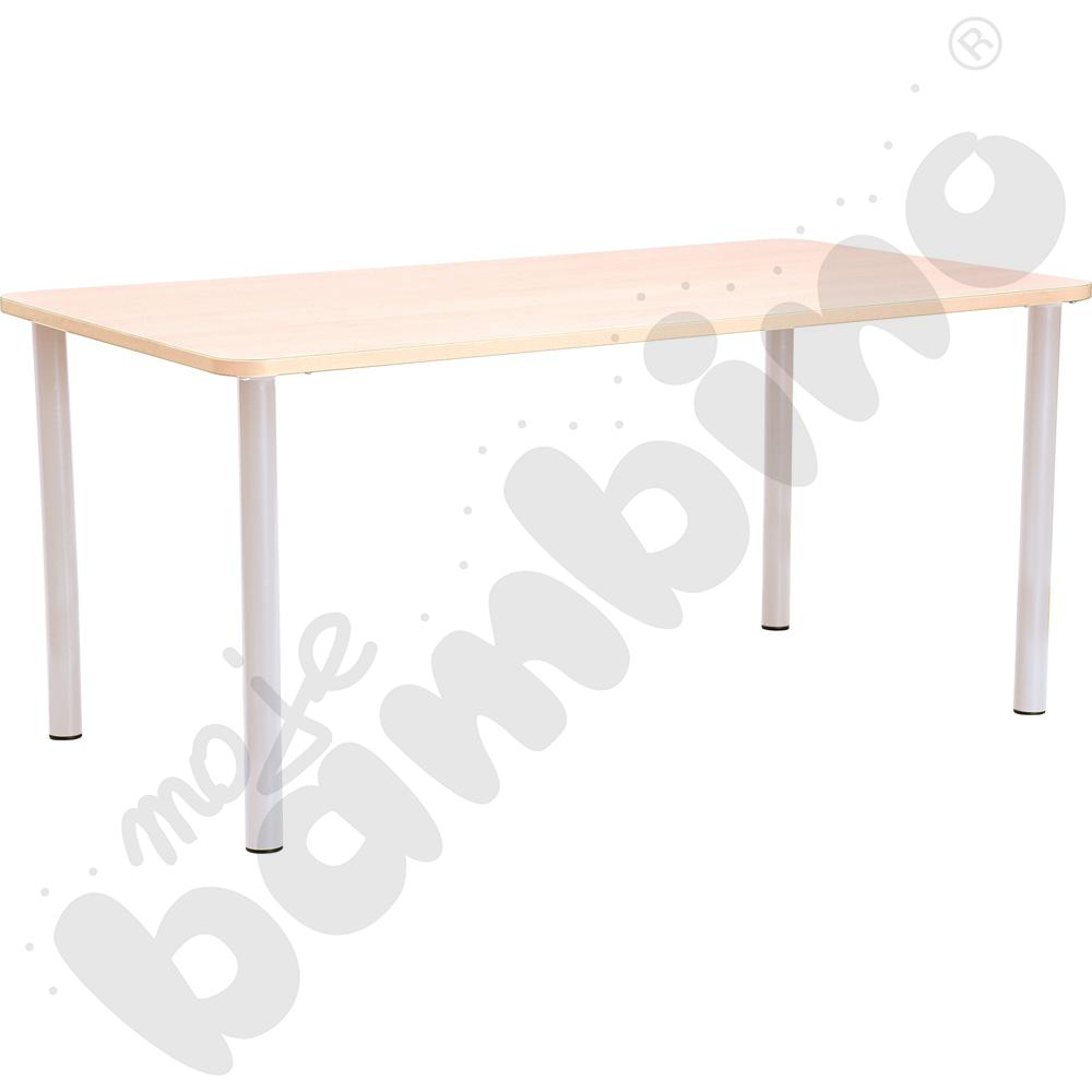 Stół Bambino prostokątny wys. 52 cm z klonowym obrzeżem 