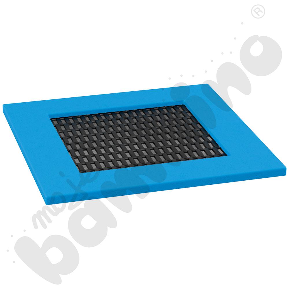 Trampolina Mini, mata czarna, obrzeże niebieskie