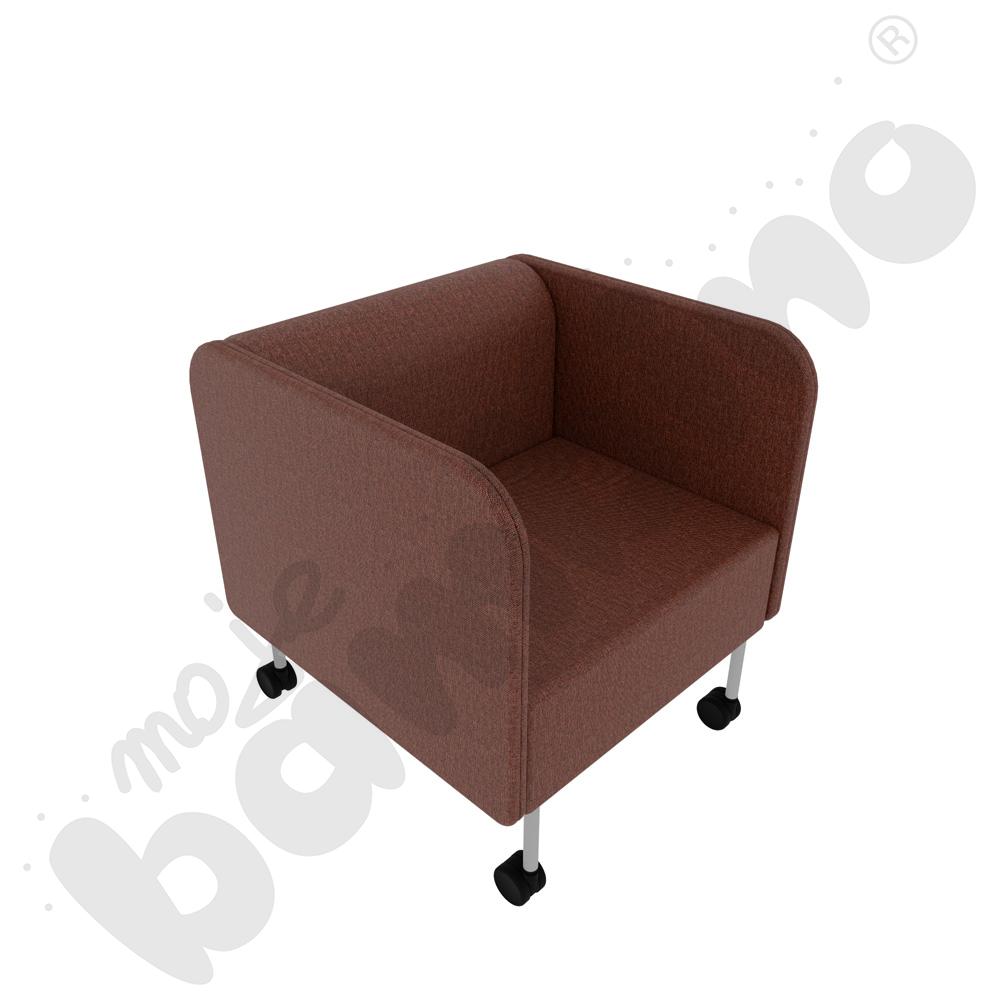 Fotel Versa z kółkami na miękką powierzchnię, stelaż jasnoszary, tkanina RO06 Fotel Versa z kółkami na miękką powierzchnię, stelaż jasnoszary, tkanina RO06