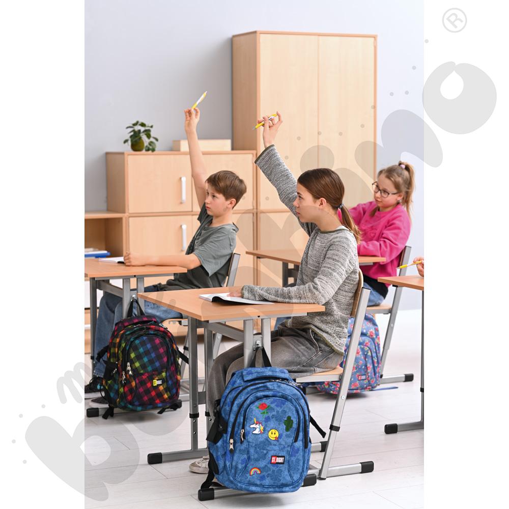 Krzesło T z regulowaną wysokością rozm. 5-6 aluminium