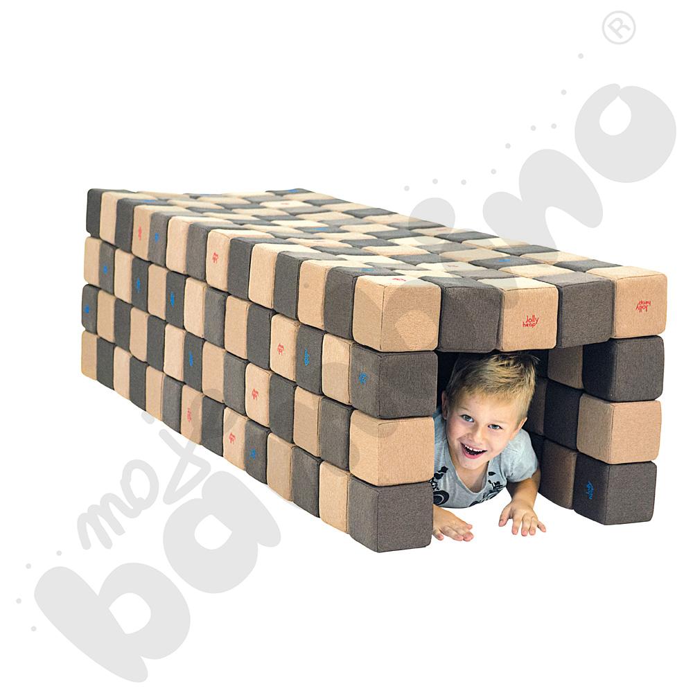 Zestaw klocków JollyHeap – różowo-limonkowe