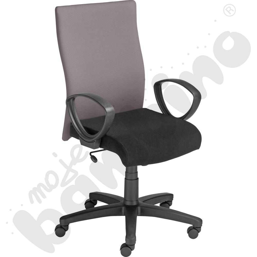 Krzesło obrotowe Leon szaro-czarne