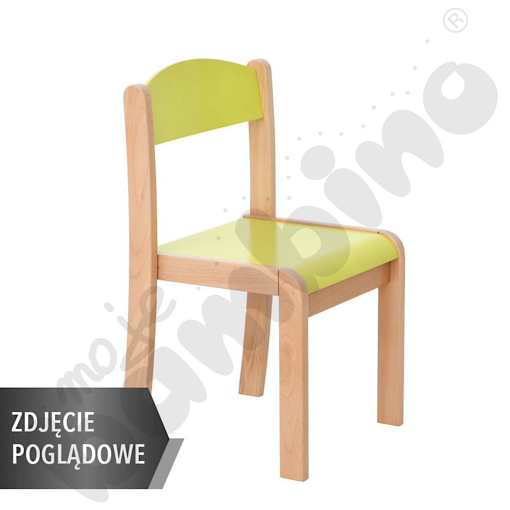 Krzesło Filipek PASTEL ze stopką filcową limonka, rozm. 4