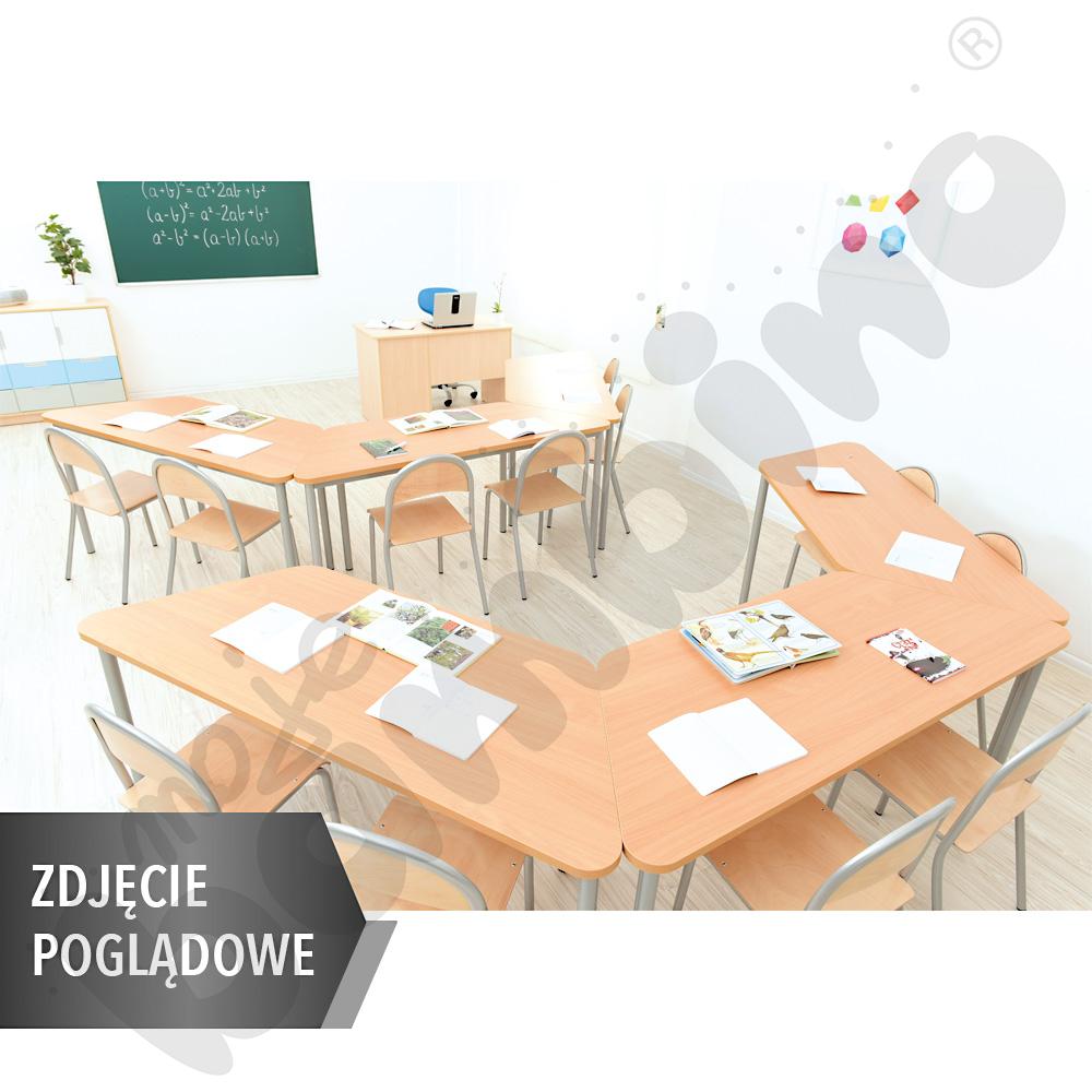 Stół Mila trapezowy 160x70x100x70, blat buk, narożniki zaokrąglone, rozm. 3