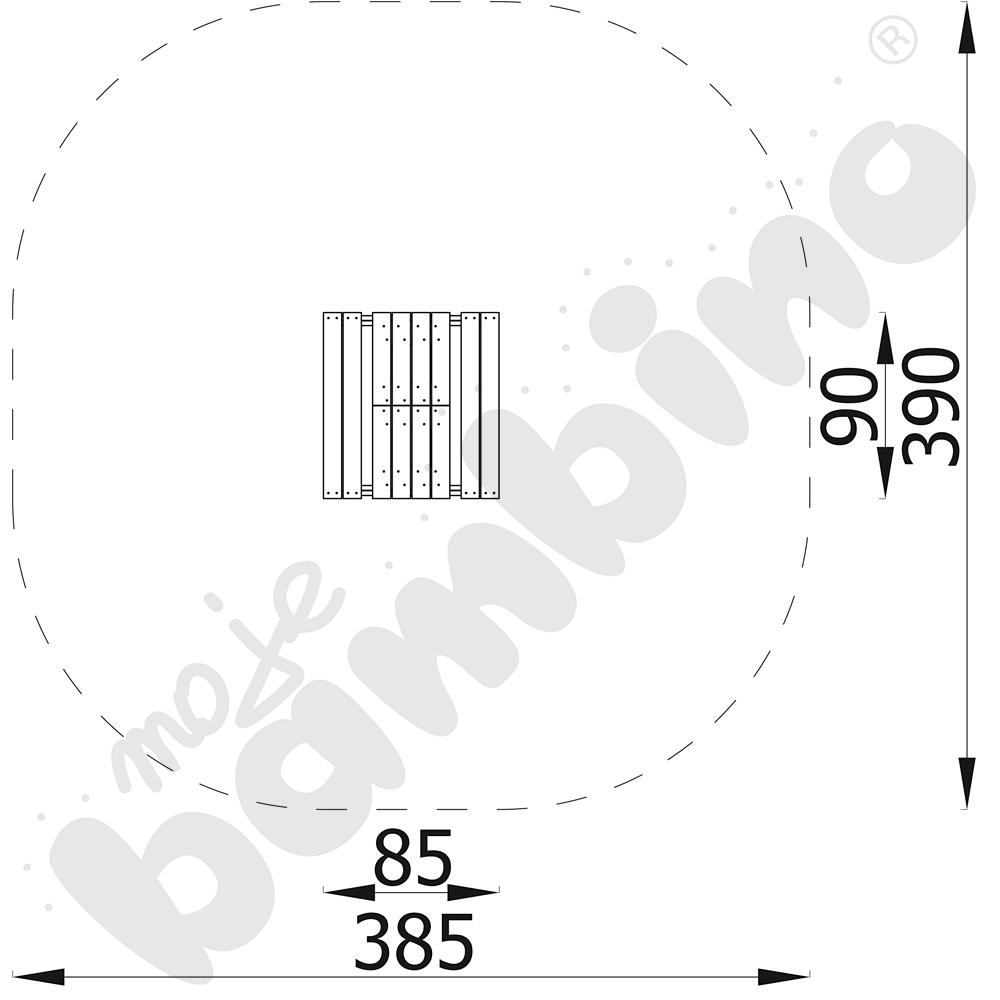 Ławkostół Terra z pojemnikami z kotwami