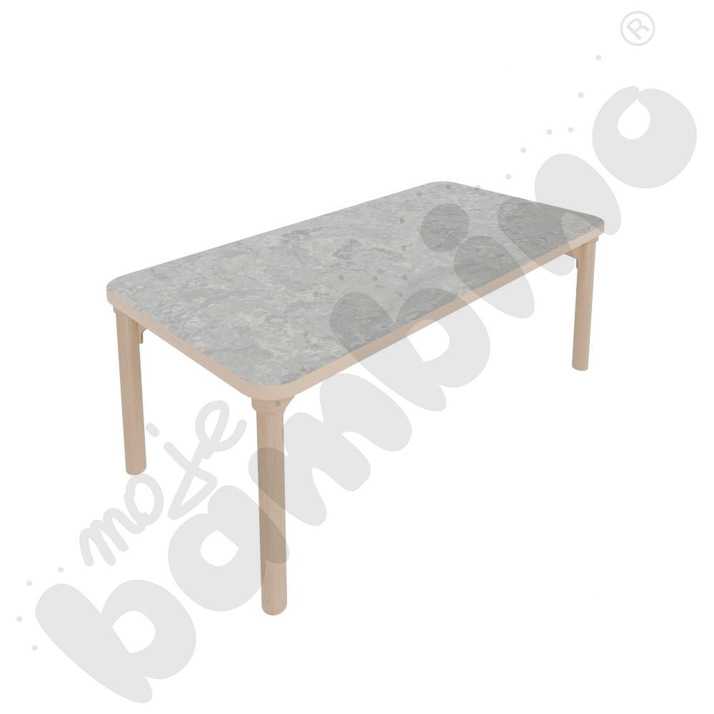 Stół Marcus 120 x 60 cm, rozm. 1, nogi drewniane brzozowe, blat cichy jasnoszary, obrzeże ABS
