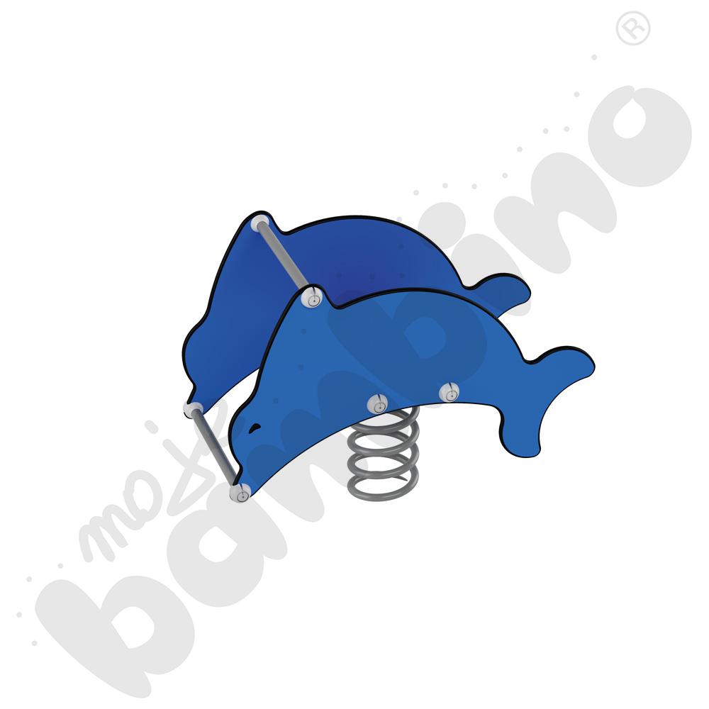 Sprężynowiec Delfin na podstawie betonowej