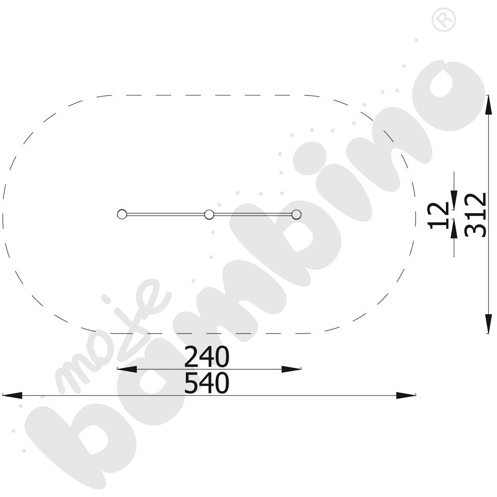 Robinio - drążki gimnastyczne podwójne