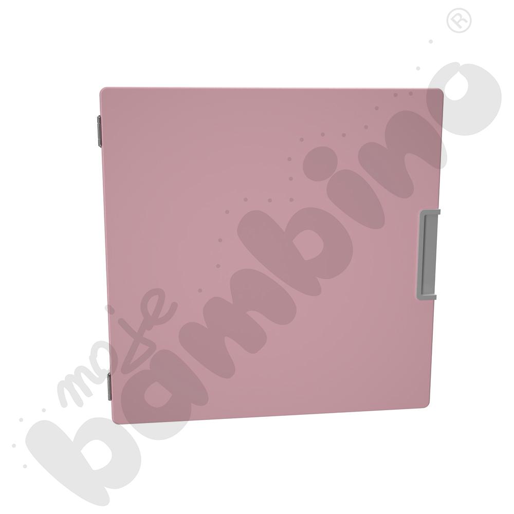 Quadro - małe drzwiczki 90, mocowane do przegrody, cichy domyk - różowy pastel