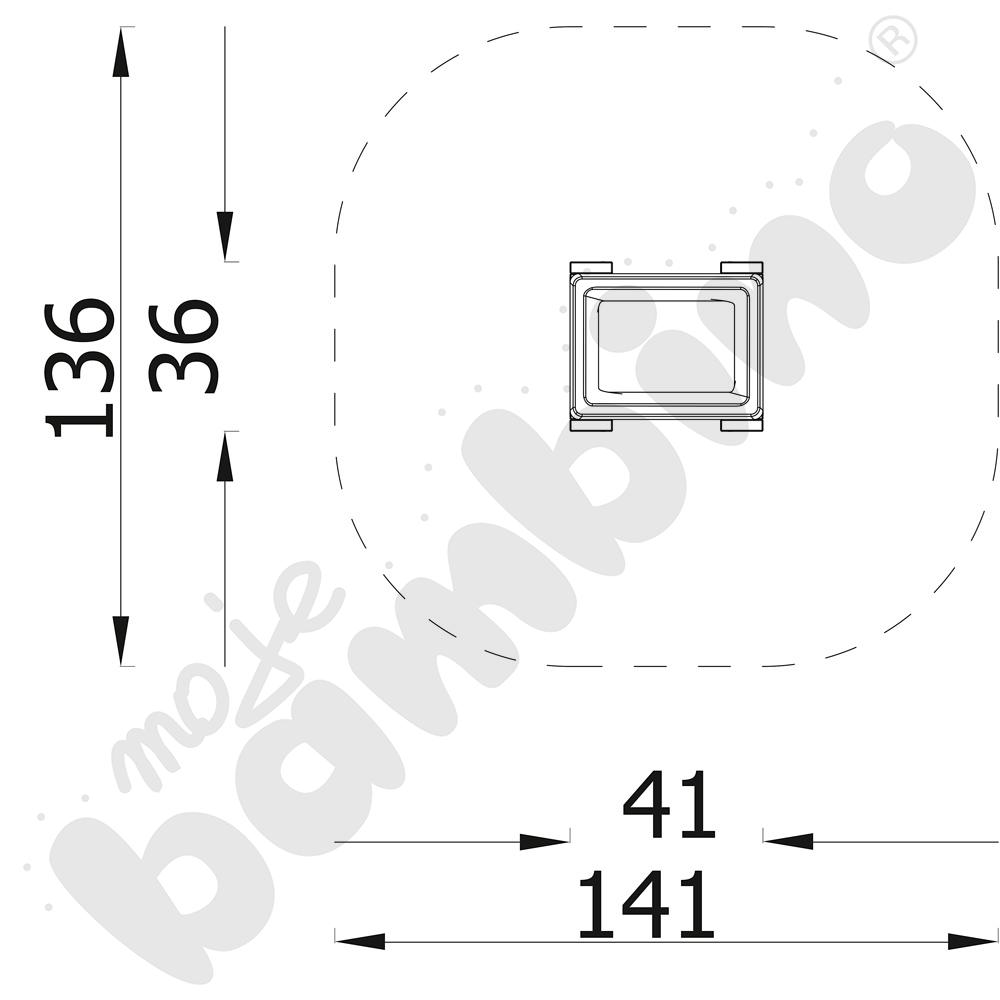 Donica Terra z pojemnikiem, średnia z kotwami