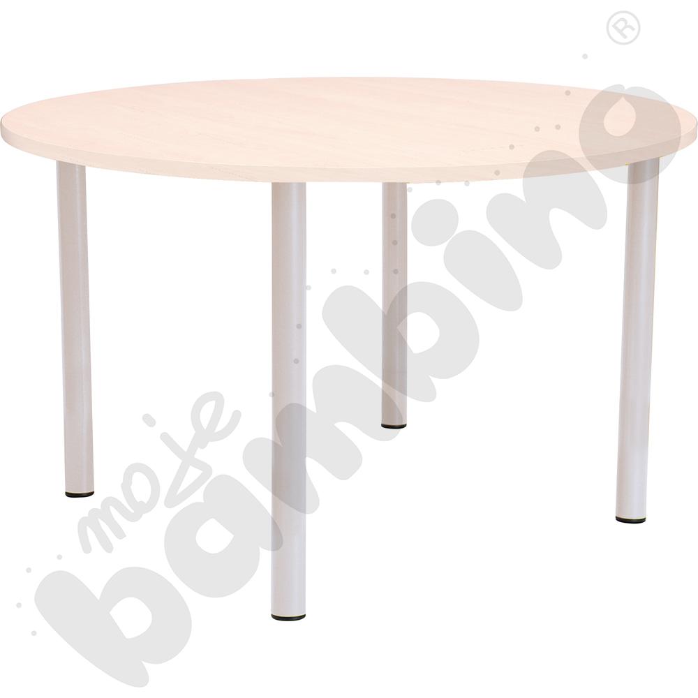 Stół Bambino okrągły wys. 52 cm z klonowym obrzeżem 