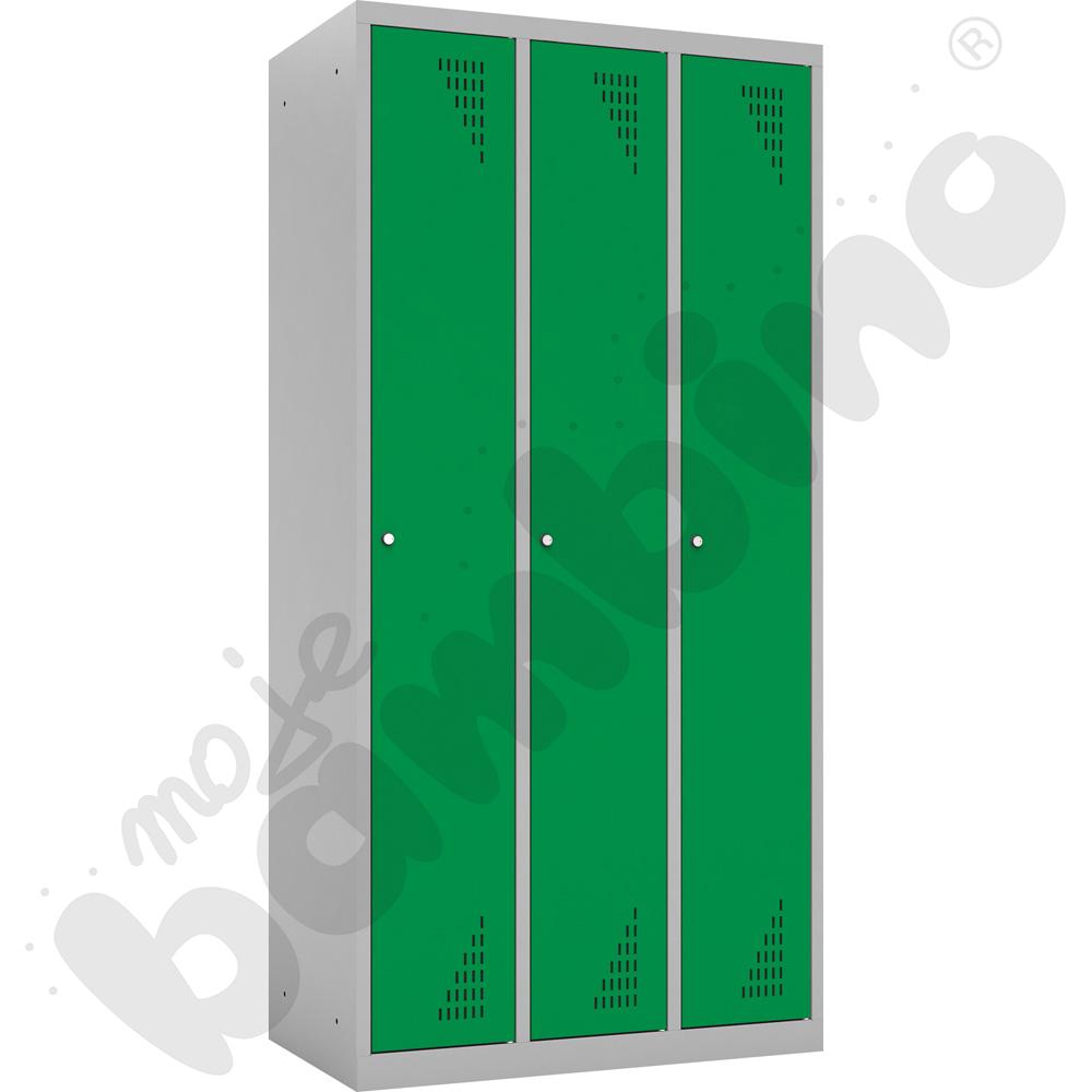 Szafa ubraniowa 3-modułowa drzwi zielone