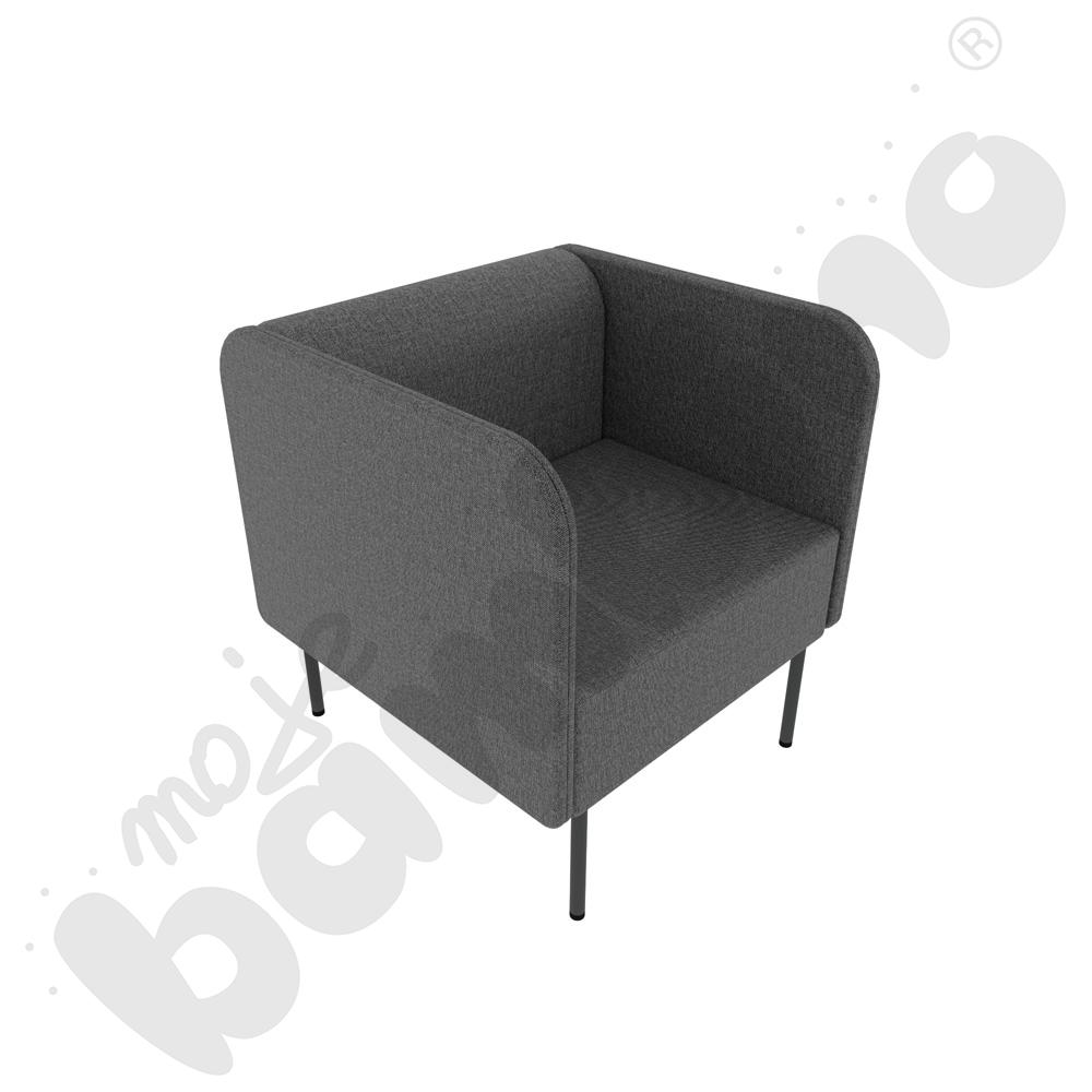 Fotel Versa z plastikowymi stopkami, stelaż antracyt, tkanina RO39 Fotel Versa z plastikowymi stopkami, stelaż antracyt, tkanina RO39