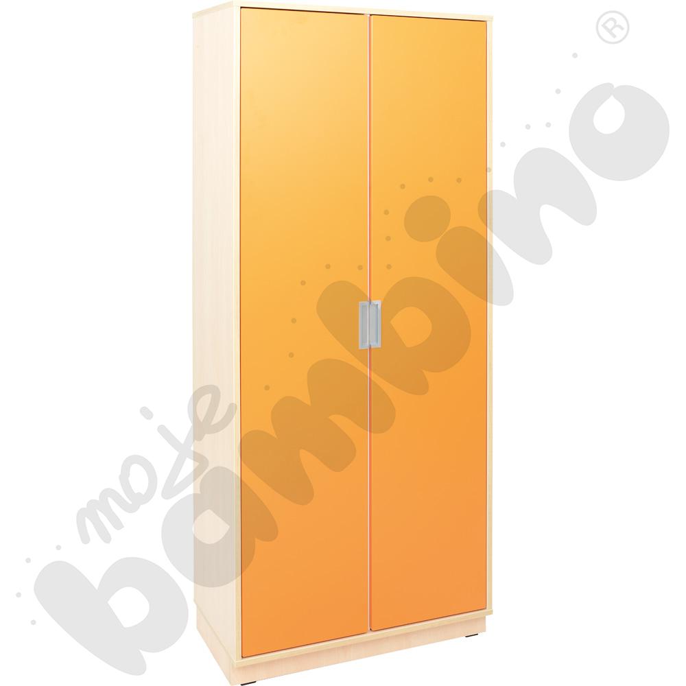 Quadro - szafa ubraniowa  - pomarańczowa, w klonowej skrzyni