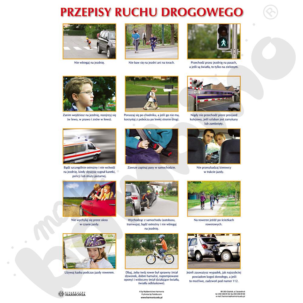 Dwustronna plansza tematyczna - Znaki drogowe, przepisy ruchu drogowego