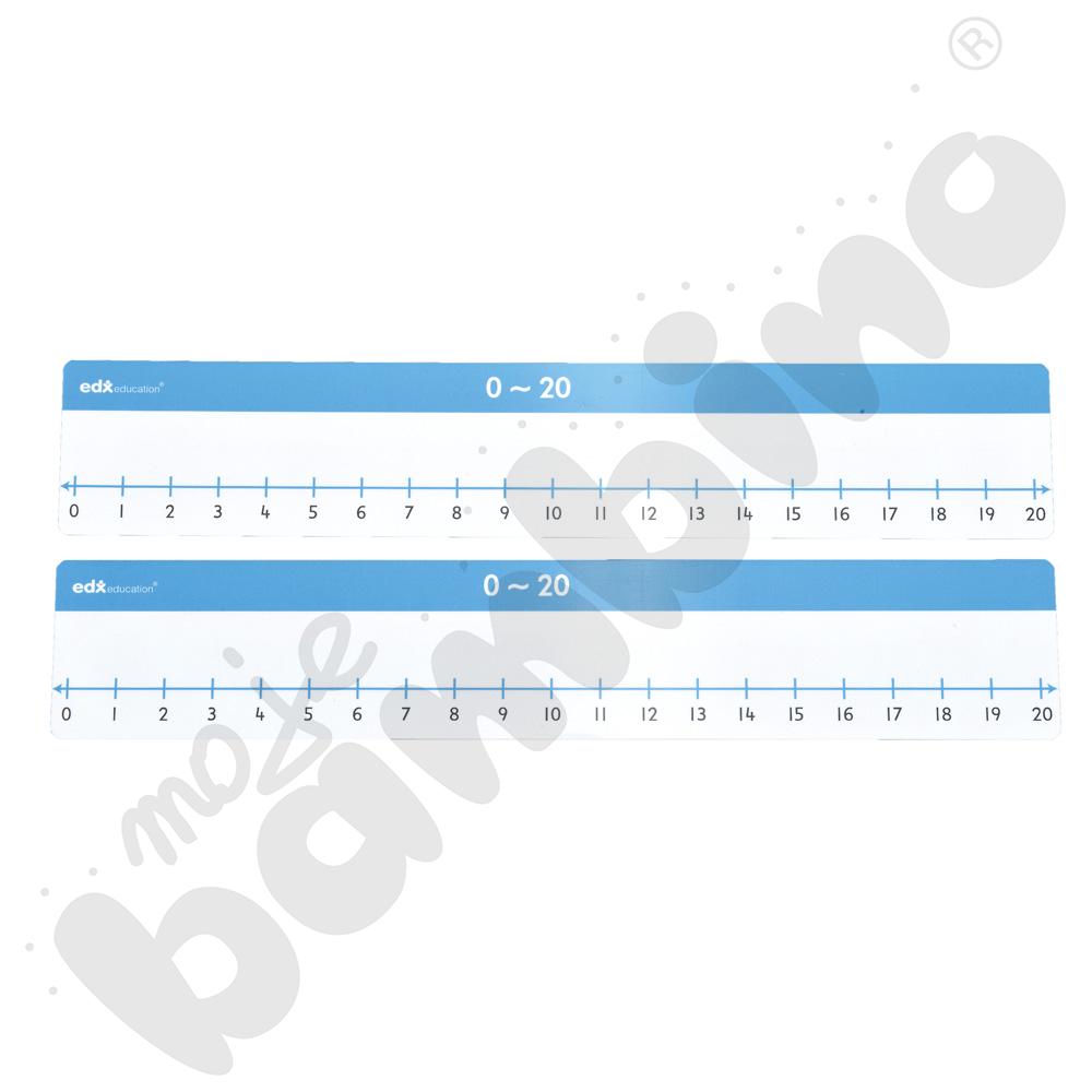 Osie liczbowe (0-20) - zestaw szkolny